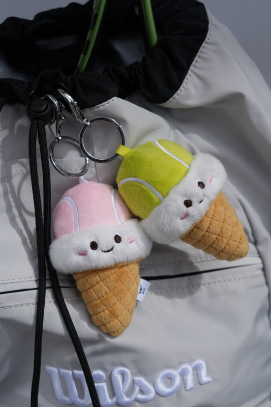 W-ACE Tennis Ice Cream Cone Plush Charm