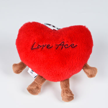 W-ACE Love Tennis Heart Plush Charm