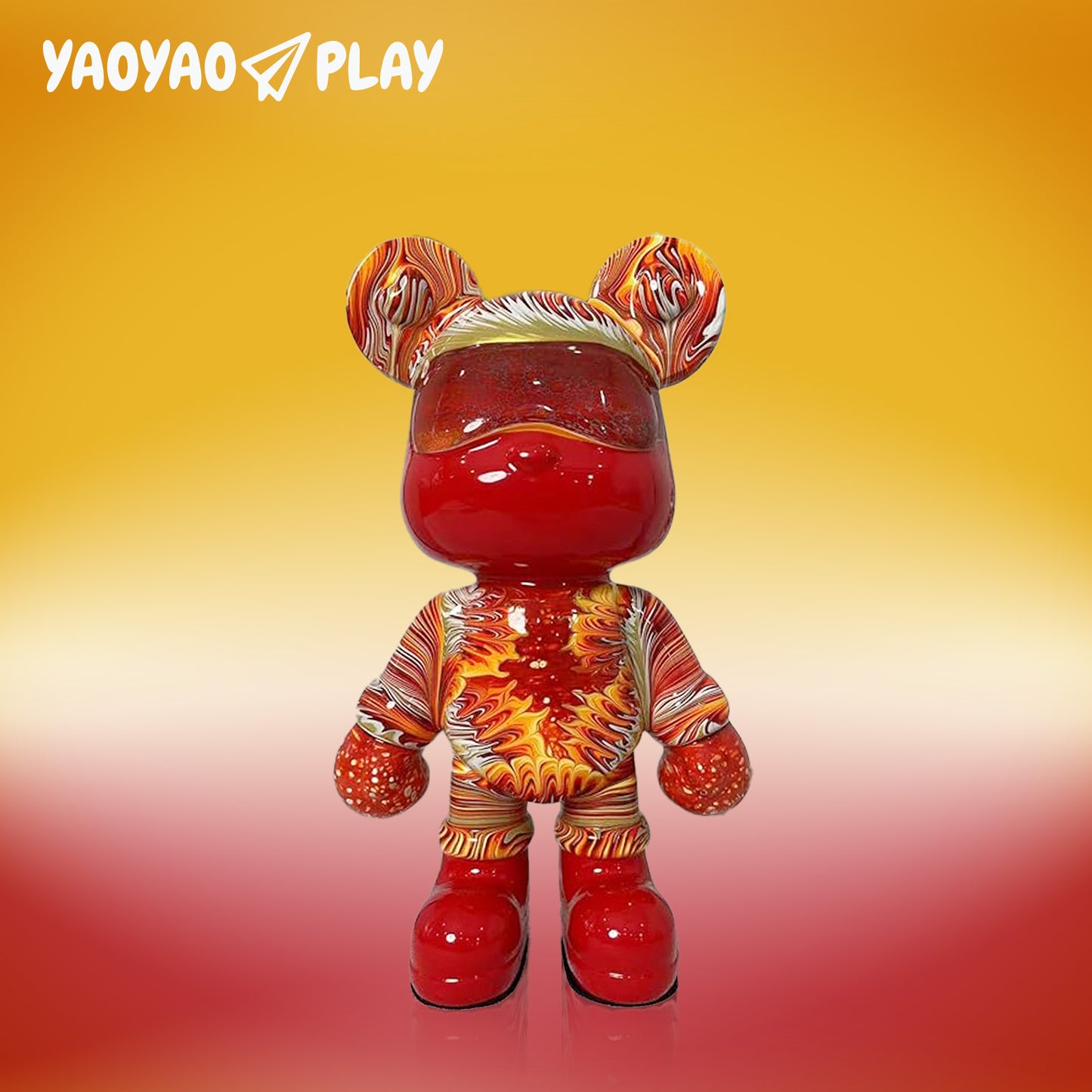 YaoYaoPlay Phoenix in Flight Fluid Bear - Cute Home Decor and Creative DIY Craft