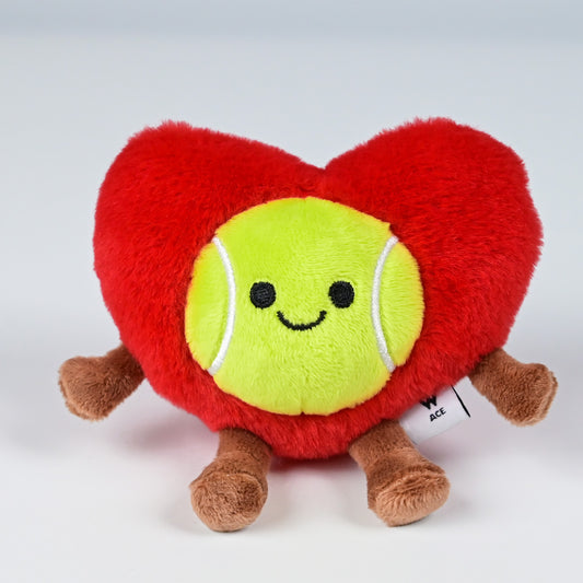 W-ACE Love Tennis Heart Plush Charm