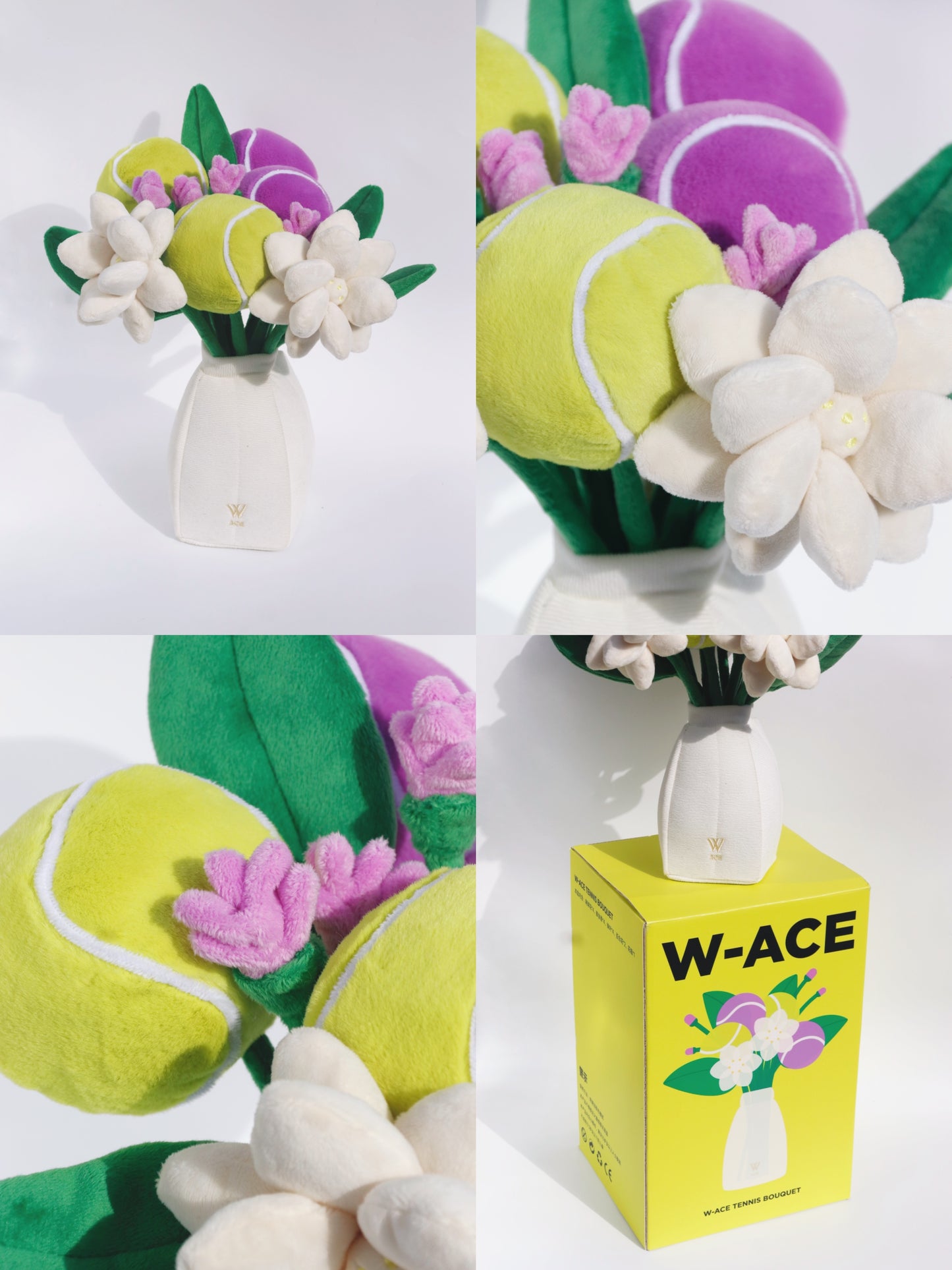 W-ACE Tennis Bouquet – Plush Floral Set