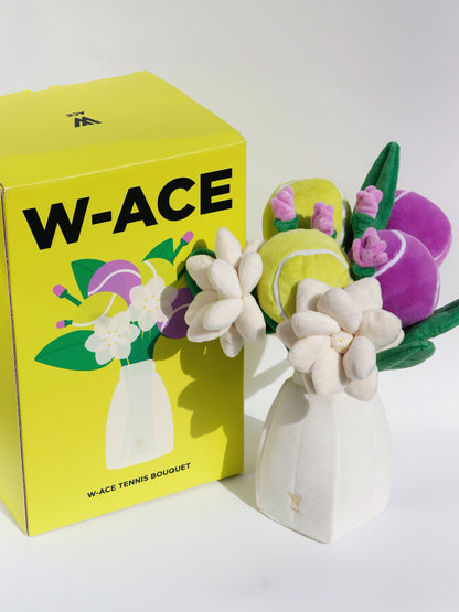W-ACE Tennis Bouquet – Plush Floral Set