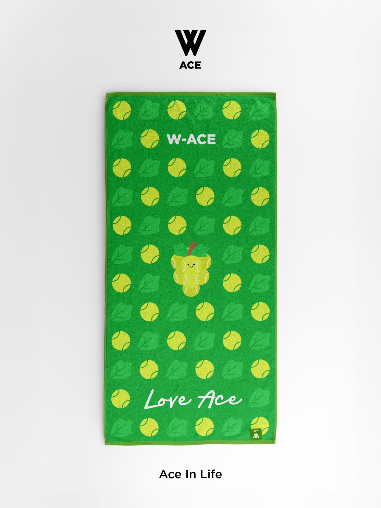 W-ACE Tennis Pattern Sports Towel