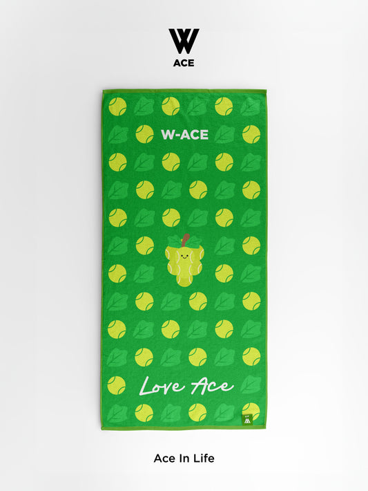W-ACE Tennis Pattern Sports Towel