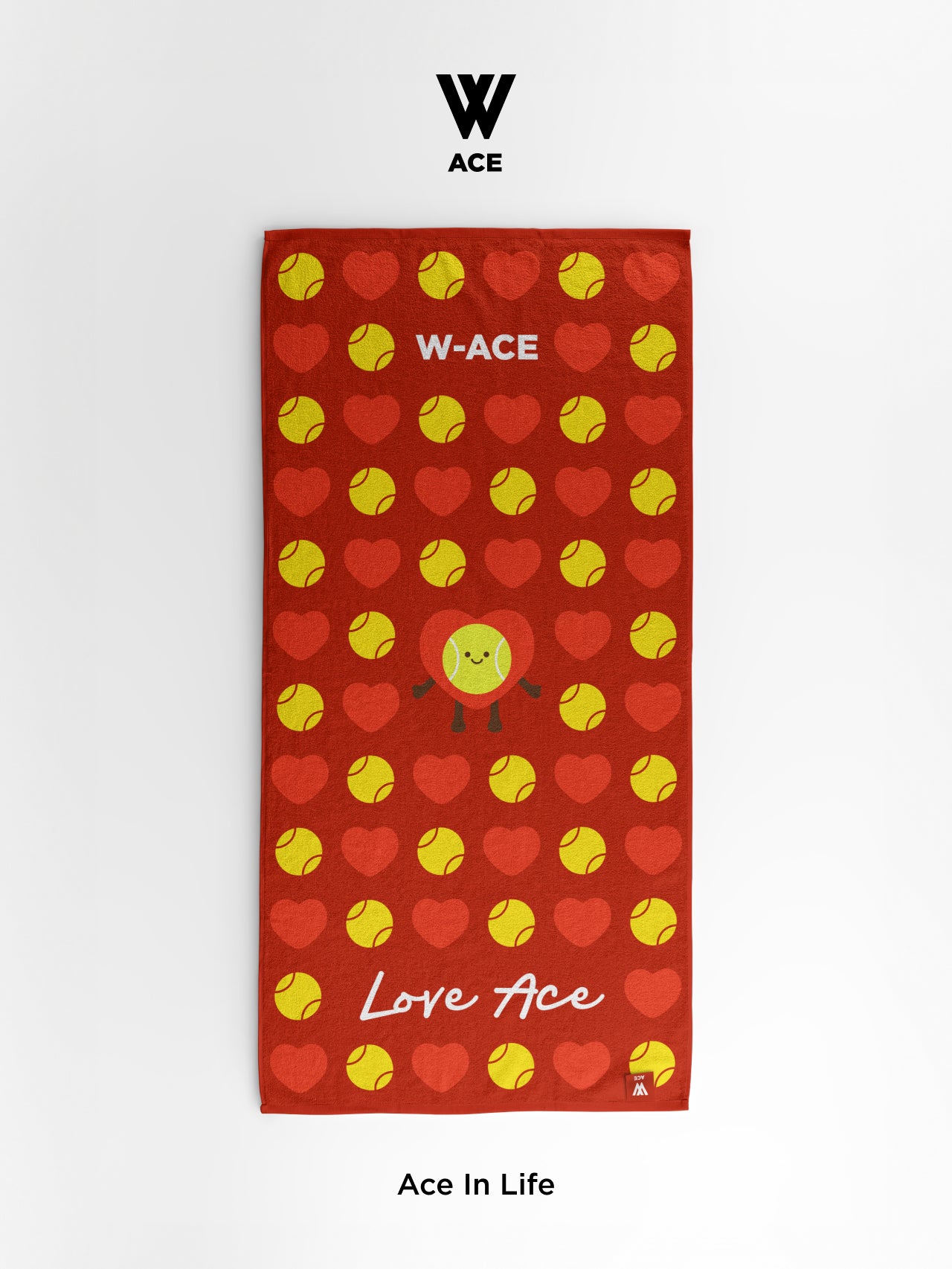 W-ACE Tennis Pattern Sports Towel
