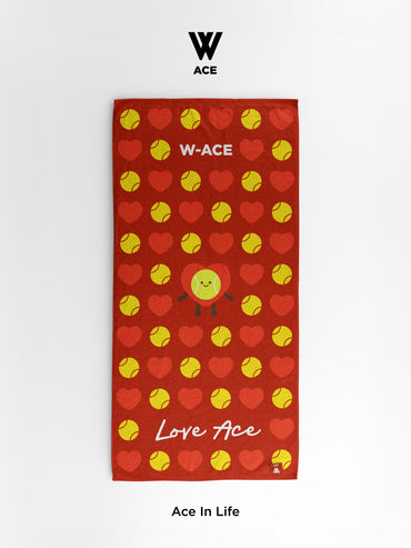 W-ACE Tennis Pattern Sports Towel