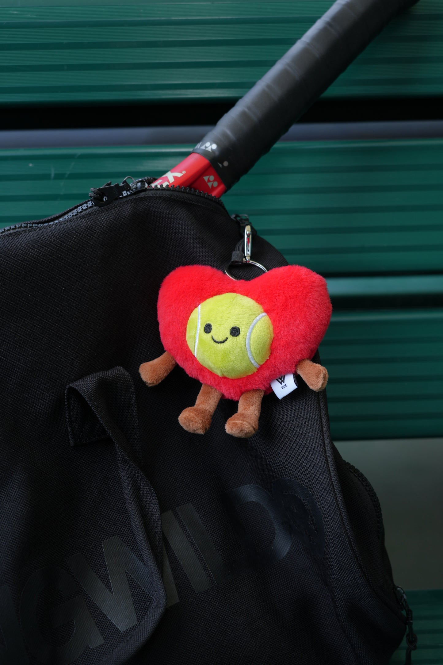 W-ACE Tennis Heart Plush Charm