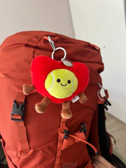 W-ACE Tennis Heart Plush Charm