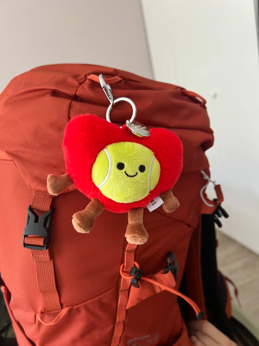 W-ACE Tennis Heart Plush Charm