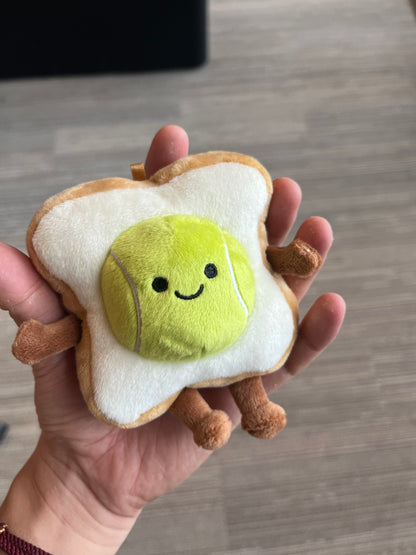 W-ACE Tennis Toast Plush Charm
