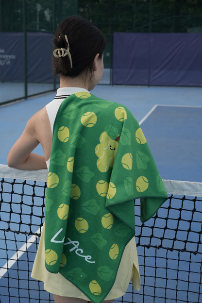 W-ACE Tennis Pattern Sports Towel