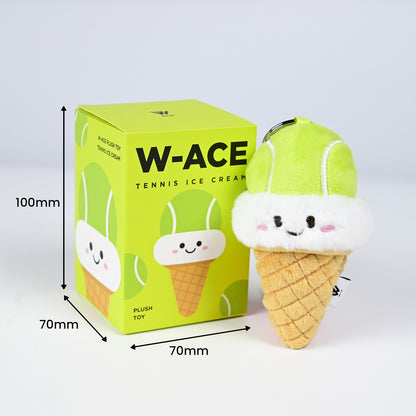 W-ACE Tennis Ice Cream Cone Plush Charm - Green