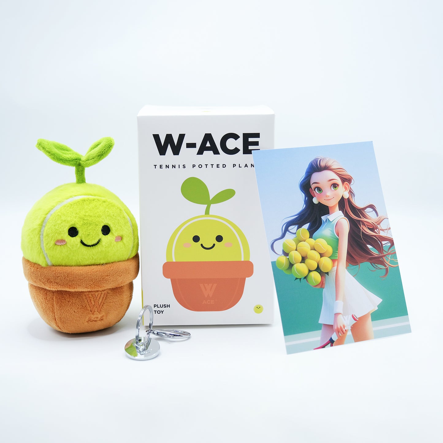 W-ACE Tennis Potted Plant Plush Charm