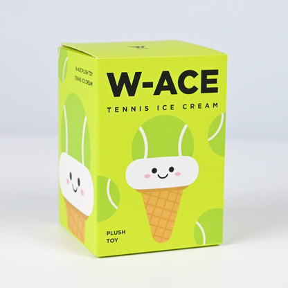 W-ACE Tennis Ice Cream Cone Plush Charm - Green