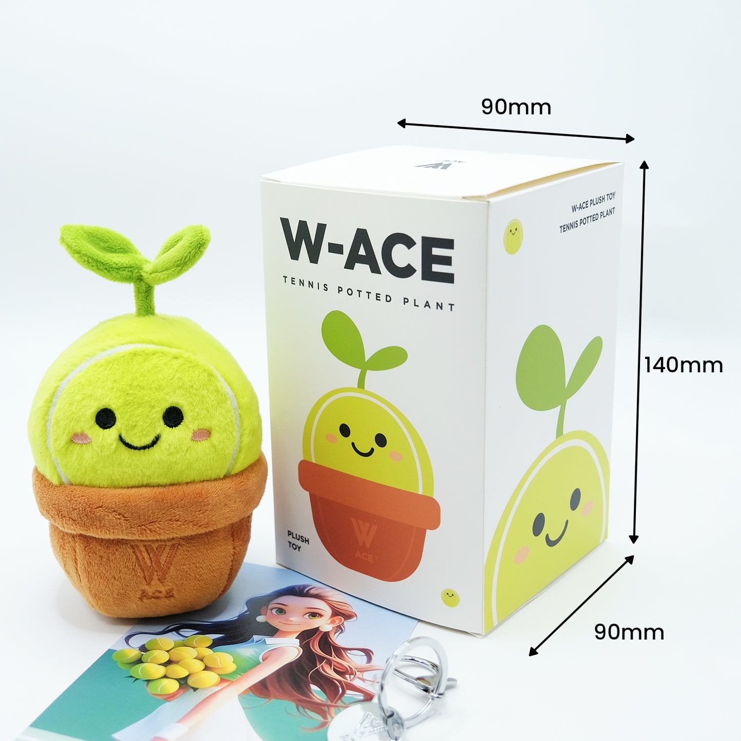 W-ACE Tennis Potted Plant Plush Charm
