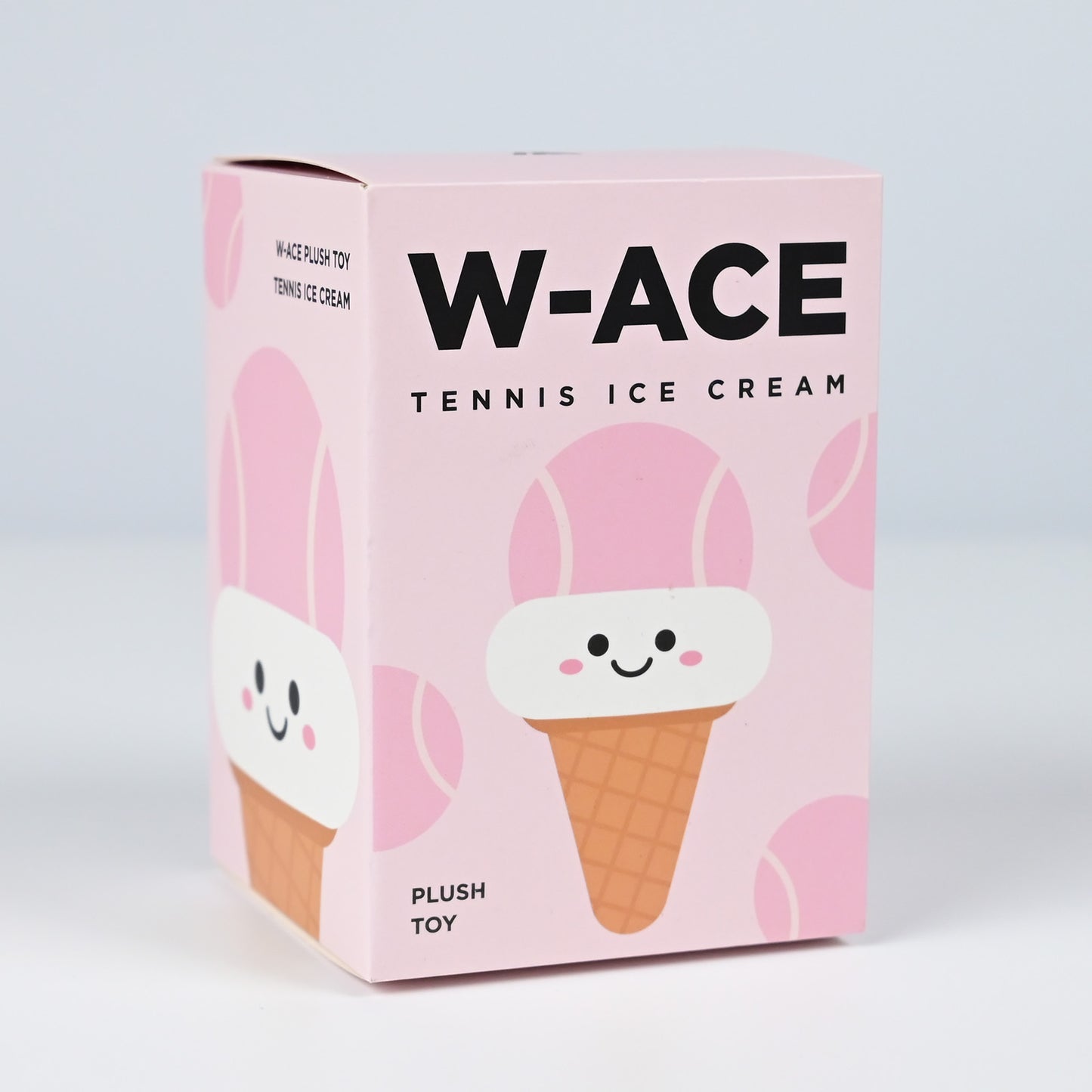 W-ACE Tennis Ice Cream Cone Plush Charm - Pink