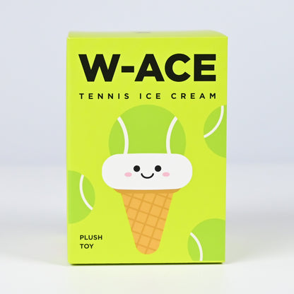W-ACE Tennis Ice Cream Cone Plush Charm - Green