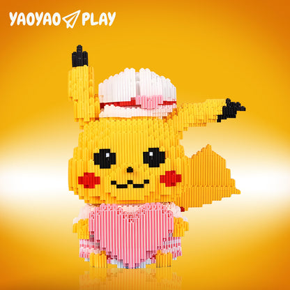 YaoYaoPlay Pikachu with Heart Mini Building Block Set