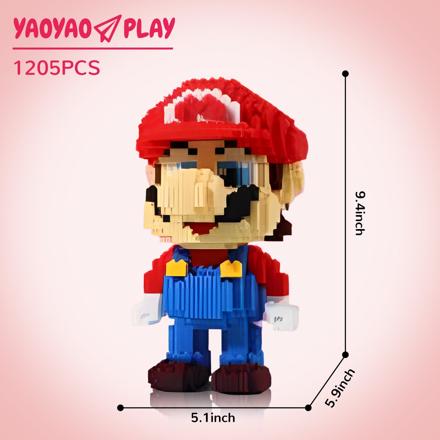 YaoYaoPlay Red Yoshi Upgrade Mini Building Block Set