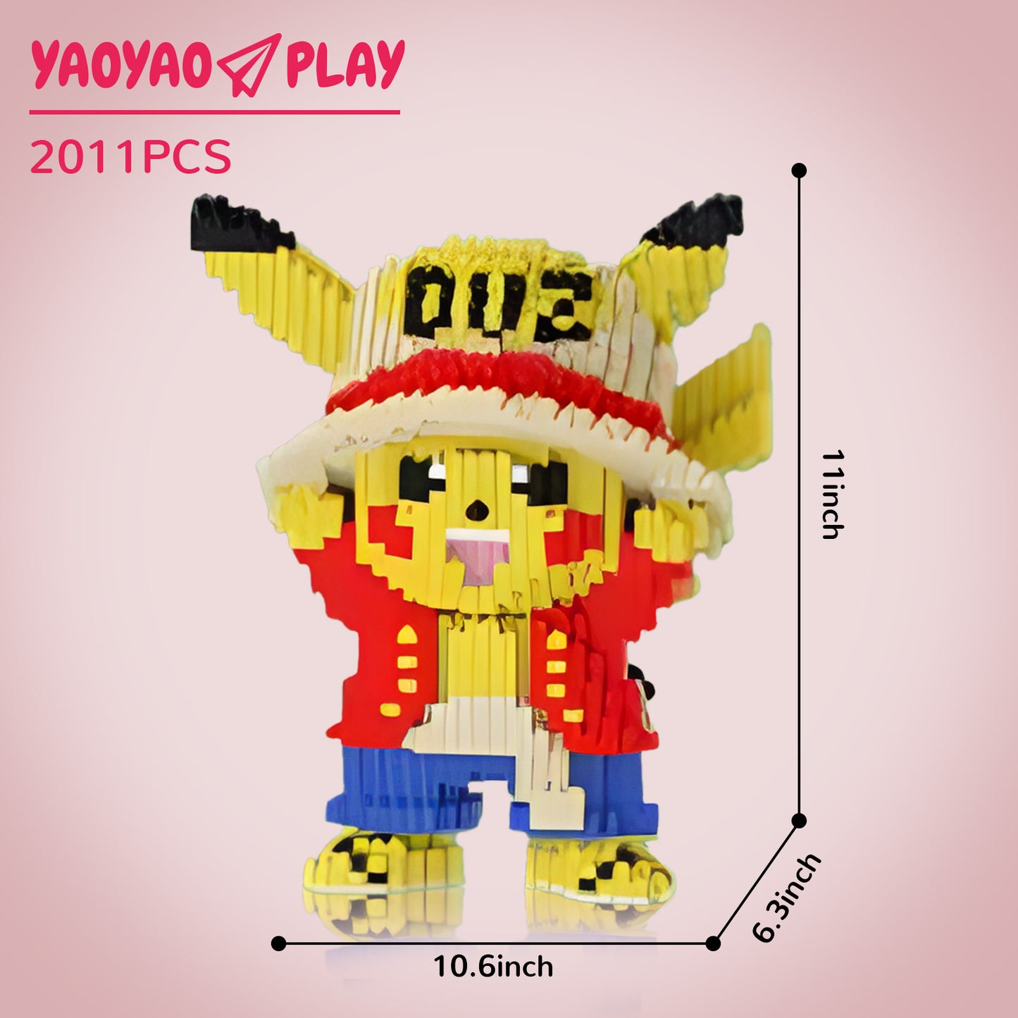 YaoYaoPlay Pirate Pikachu Mini Building Block Set