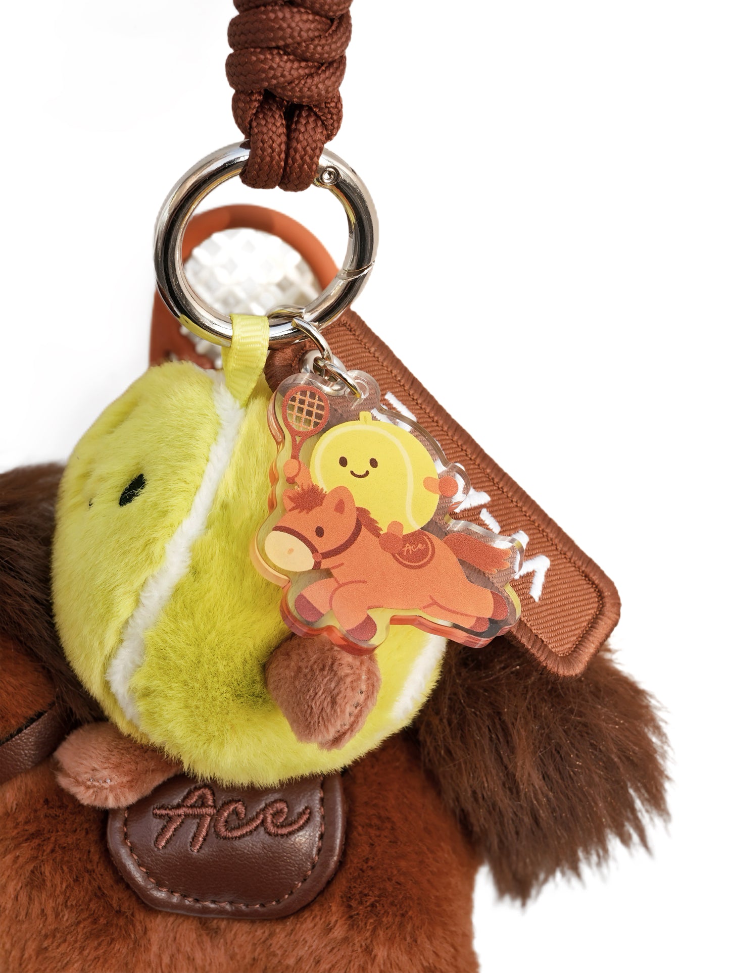 W-ACE Tennis Pony Plush Bag Charm