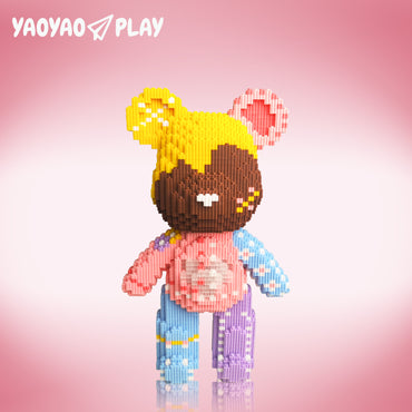 YaoYaoPlay Candy Girl Medium Bear Building Blocks