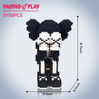 YaoYaoPlay Cover Face KAWS Skeleton Building Block Set