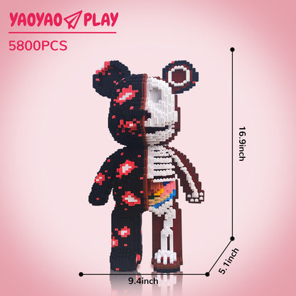 YaoYaoPlay Large Party Bear Building Block Set