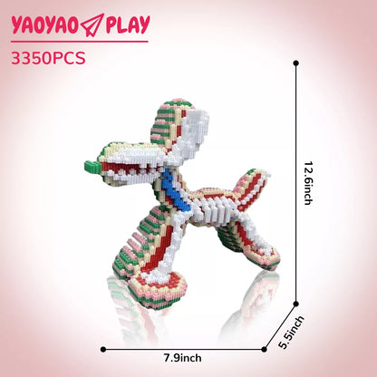YaoYaoPlay Rainbow Bubble Dog Half-Dissected Building Block Set