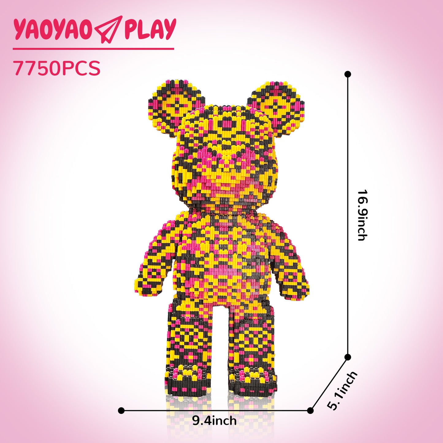 YaoYaoPlay Mandala Large Bear Plastic Building Blocks