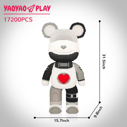 YaoYaoPlay Large Future Galaxy Bear Building Block Set