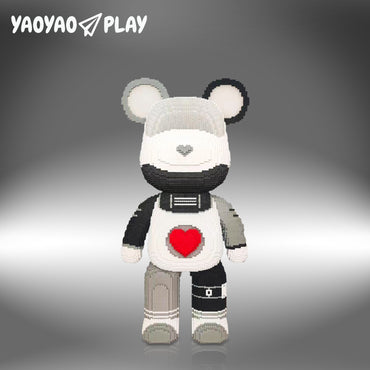 YaoYaoPlay Large Future Galaxy Bear Building Block Set