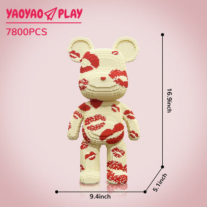 YaoYaoPlay Kissy Huggy Big Bear Plastic Building Blocks
