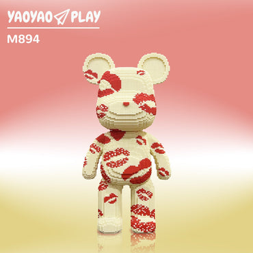 YaoYaoPlay Kissy Huggy Big Bear Plastic Building Blocks