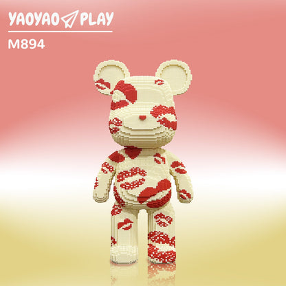 YaoYaoPlay Kissy Huggy Big Bear Plastic Building Blocks