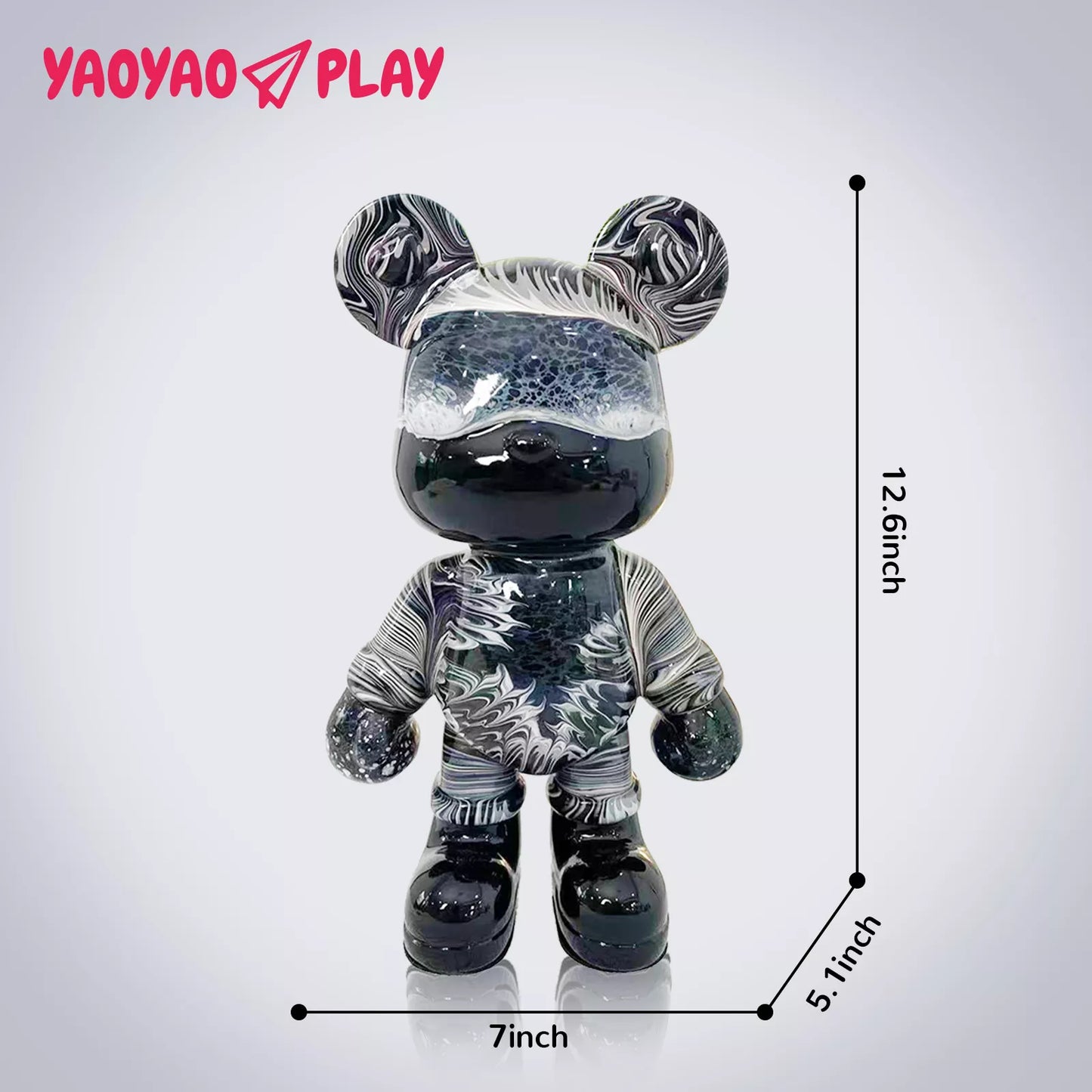 YaoYaoPlay Shadow Fluid Bear - Cute Home Decor and Creative DIY Craft