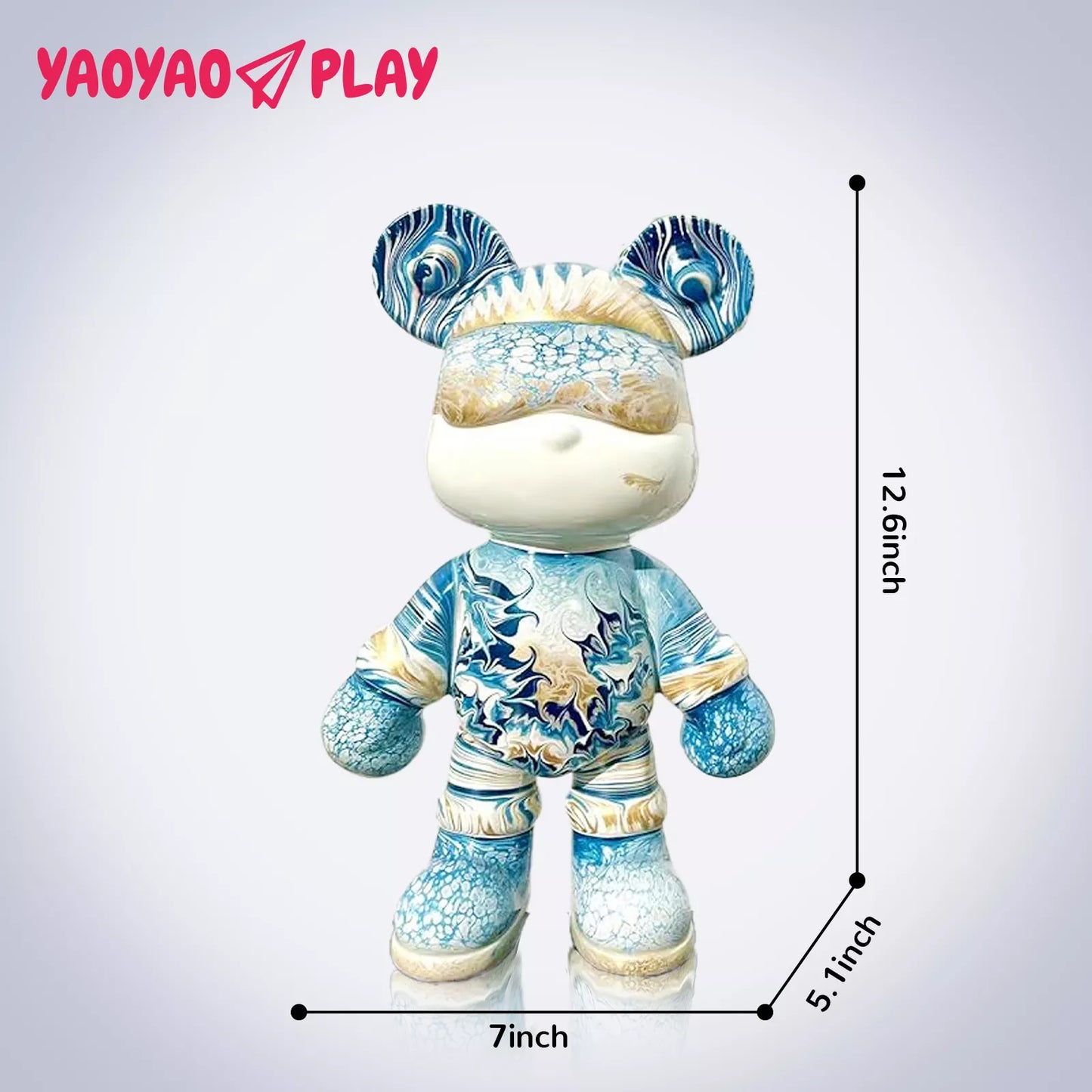 YaoYaoPlay Cloud Curtain Fluid Bear - Cute Home Decor and Creative DIY Craft