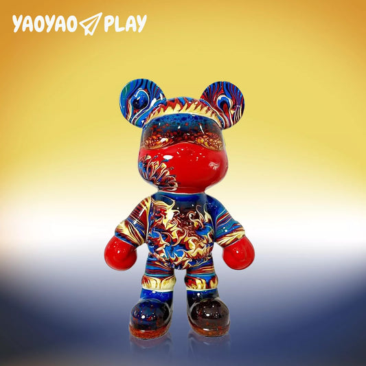 YaoYaoPlay Purple Orchid City Fluid Bear - Cute Home Decor and Creative DIY Craft