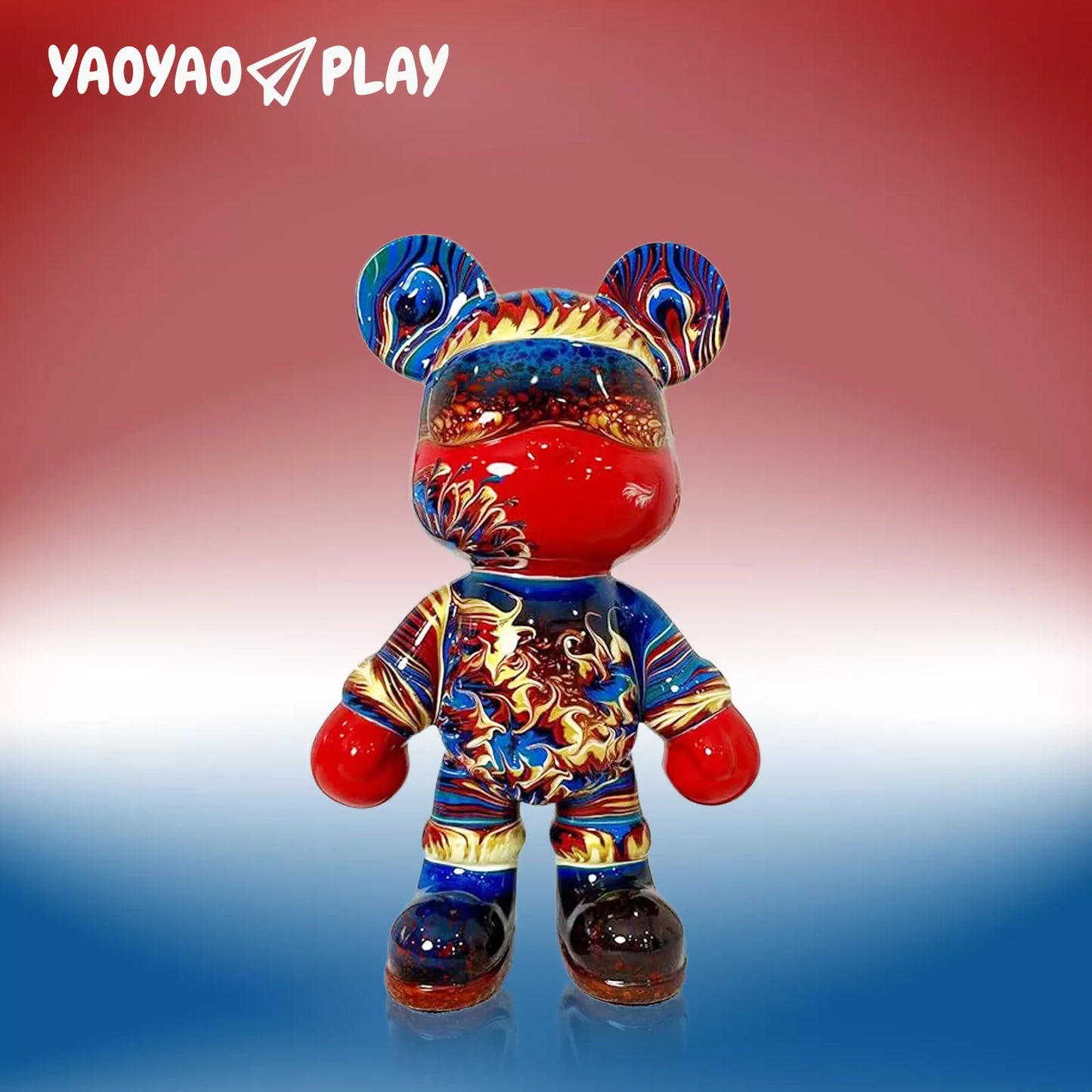 YaoYaoPlay Purple Orchid City Fluid Bear - Cute Home Decor and Creative DIY Craft