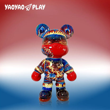 YaoYaoPlay Purple Orchid City Fluid Bear - Cute Home Decor and Creative DIY Craft