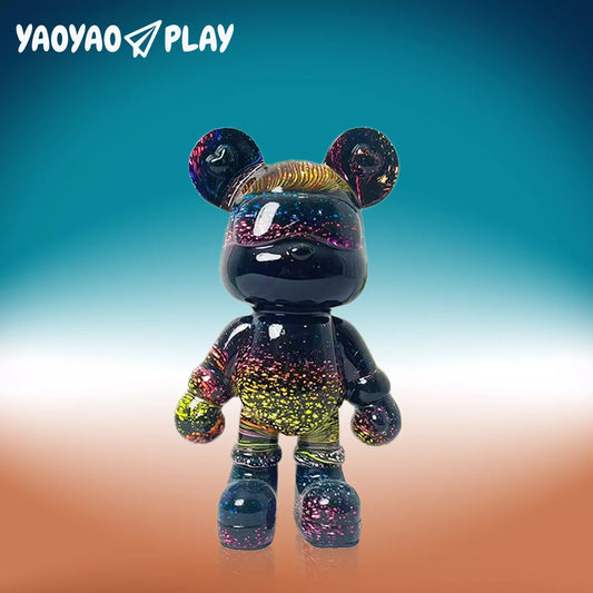 YaoYaoPlay Black Starry Sky Fluid Bear - Cute Home Decor and Creative DIY Craft