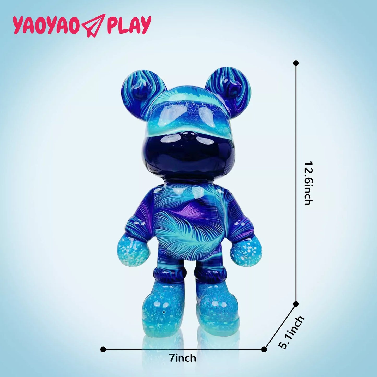 YaoYaoPlay Aurora Fluid Bear - Cute Home Decor and Creative DIY Craft