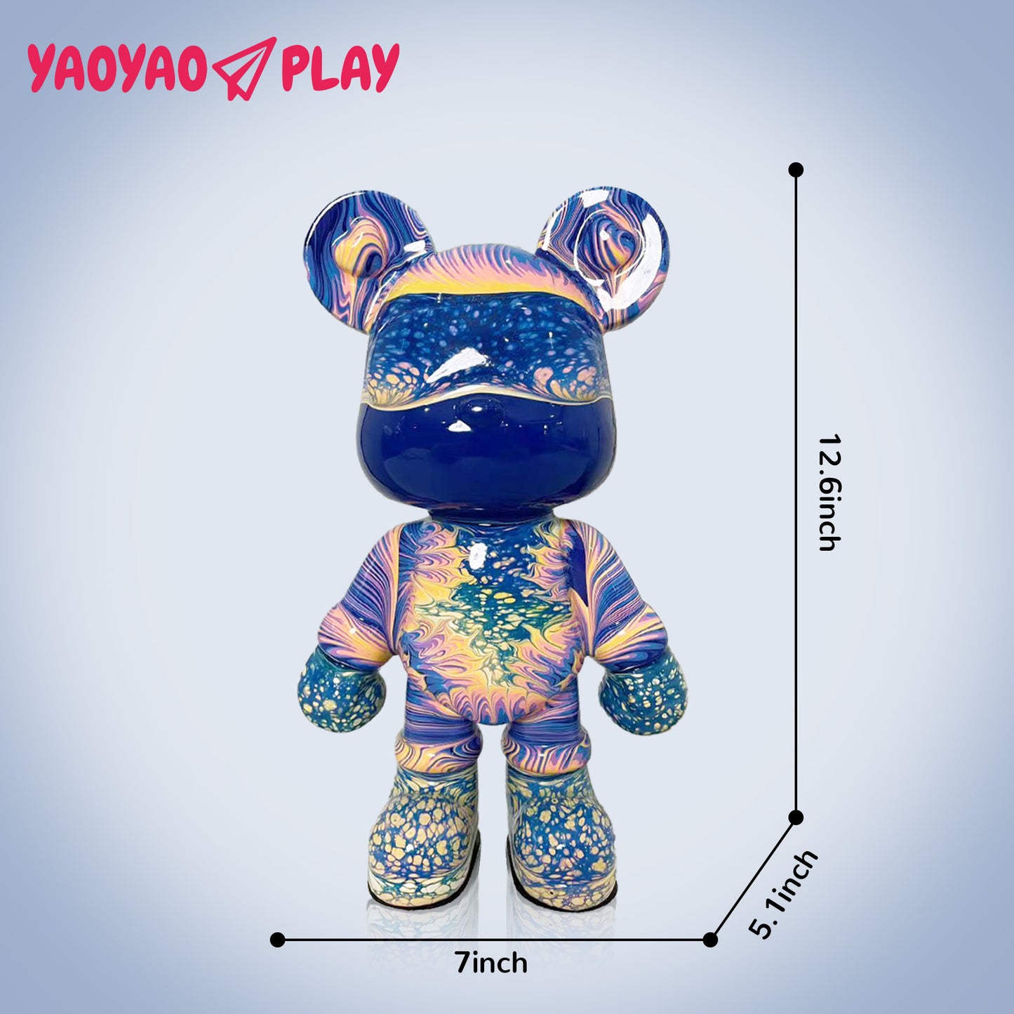 YaoYaoPlay Cross Bridge Fluid Bear - Cute Home Decor and Creative DIY Craft